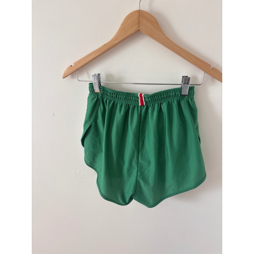 Tracksmith Mens Van Cortlandt Mesh Running Shorts Green Small Gold Hare Logo - Picture 4 of 4